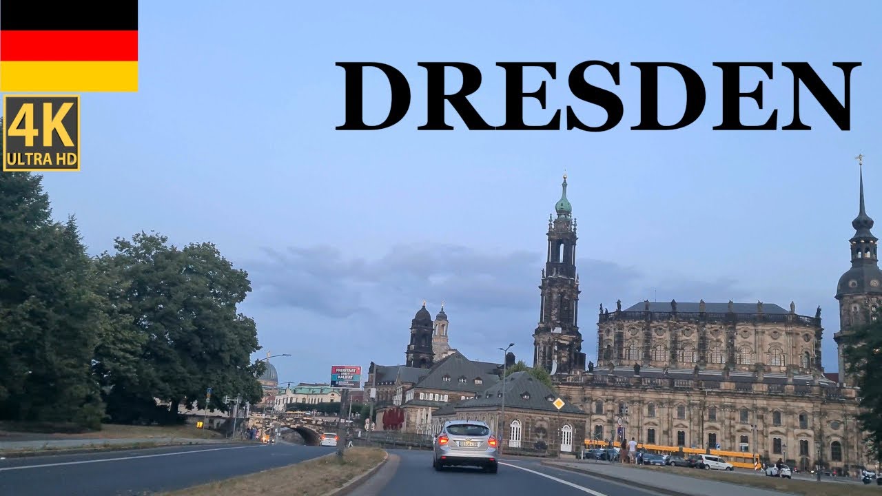4K DRESDEN Sachsen Germany City Drive 4K