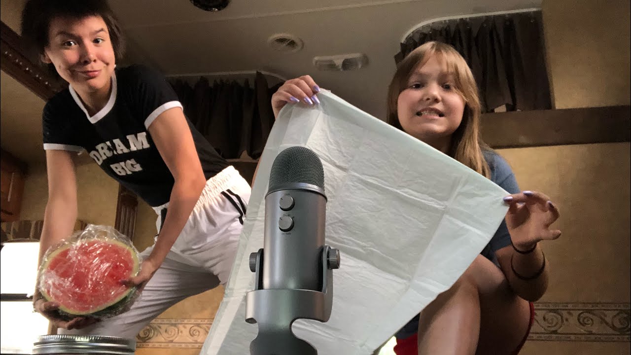 ASMR with a friend:)💗 VERY TINGly [ TAPING SOUNDS] FUNNY😂