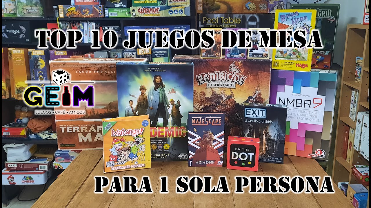 Mi top Juegos para 1 persona - Top Juegos en solitario - Los mejores juegos para 1 o + jugadores.