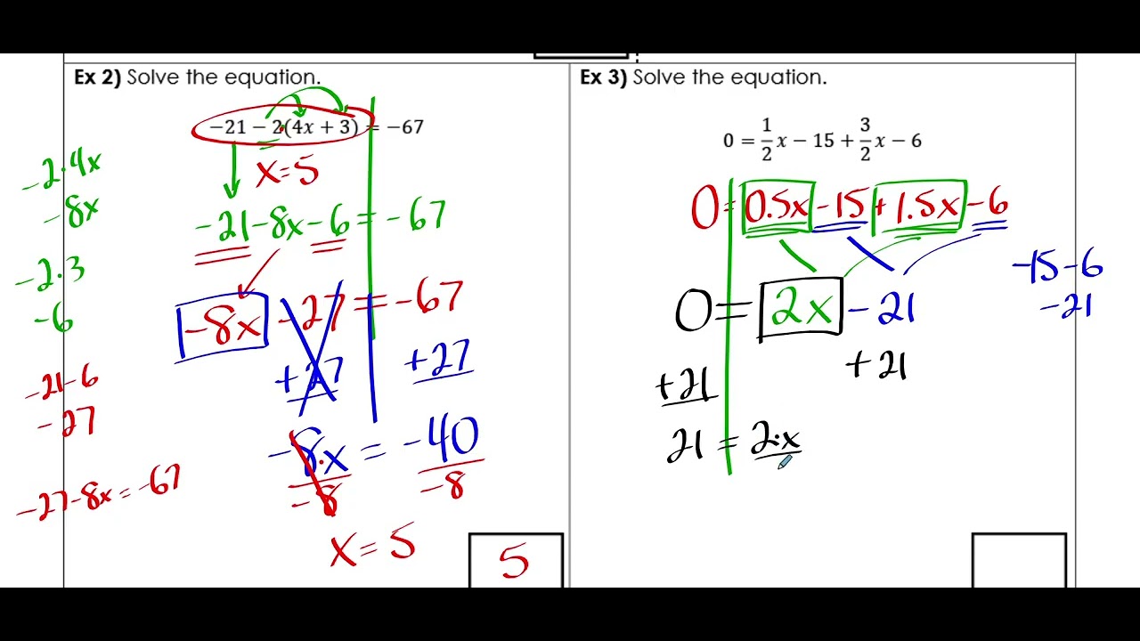 Solving Multistep Equations
