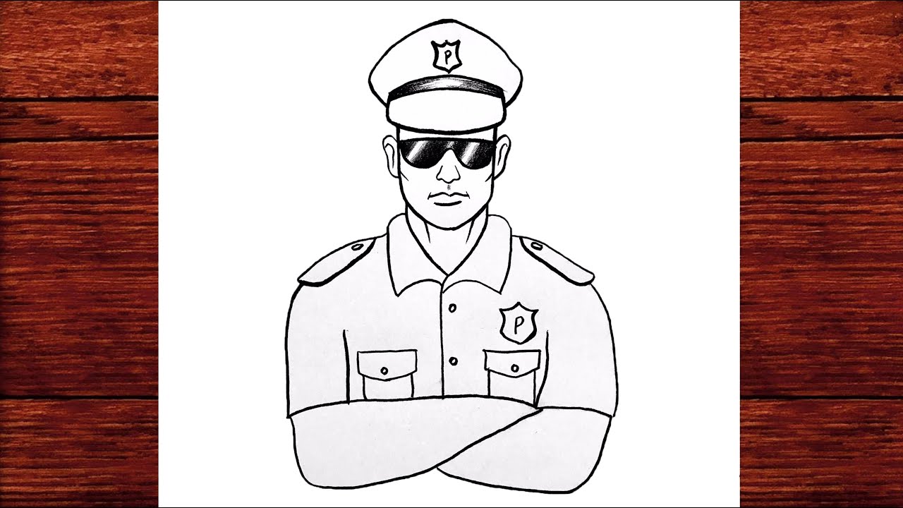Çok Kolay Polis Çizimi - 10 Nisan Polis Haftası Çizimleri - Polis Resmi Nasıl Çizilir -Çizim Mektebi