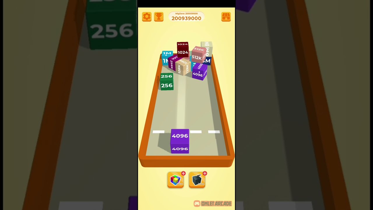 200M points! - Chain Cube 3D 2048 - Highscore - Punteggio migliore - Super punteggio - Omlet Arcade