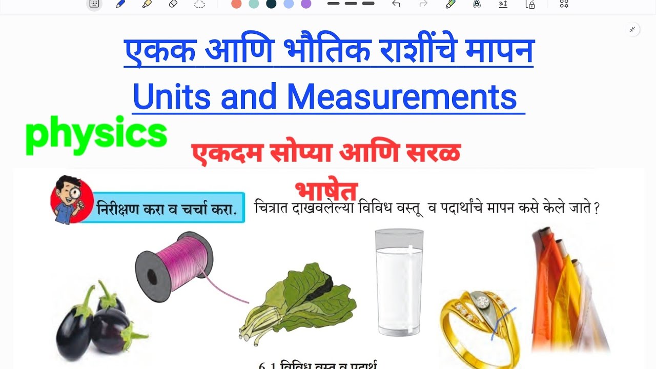 MPSC Science-Physics chapter 1 - Units and Measurements मराठी एकक आणि मोजमाप बेसिक स्पर्धा परीक्षा