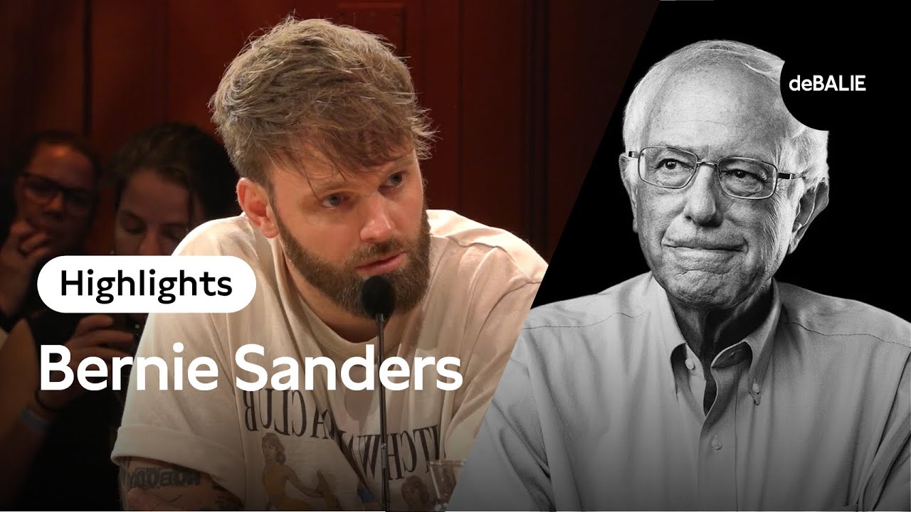 Yasmin Ait Abderrahman and Tim Hofman in conversation with Bernie Sanders