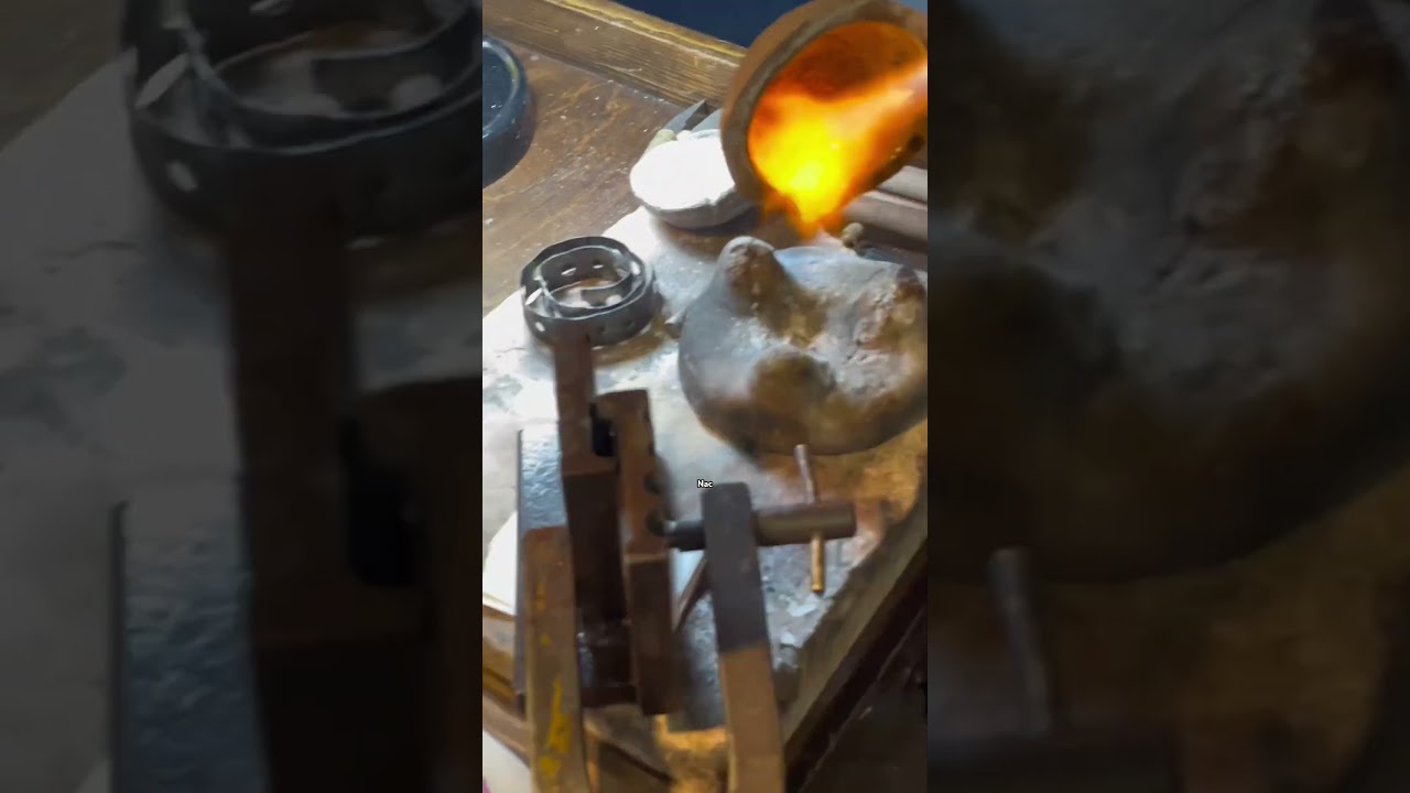 Reciclado oro 18k convertido 10k proceso de fundici&oacute;n y vaciado y verificado10k#gold #jewelry