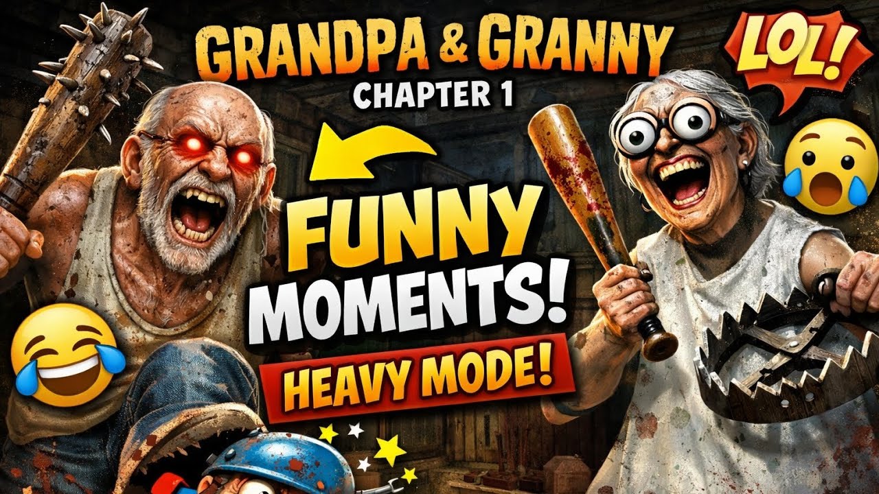 Grandpa and Granny chapter 1 || in Hard mode Funny Moments 