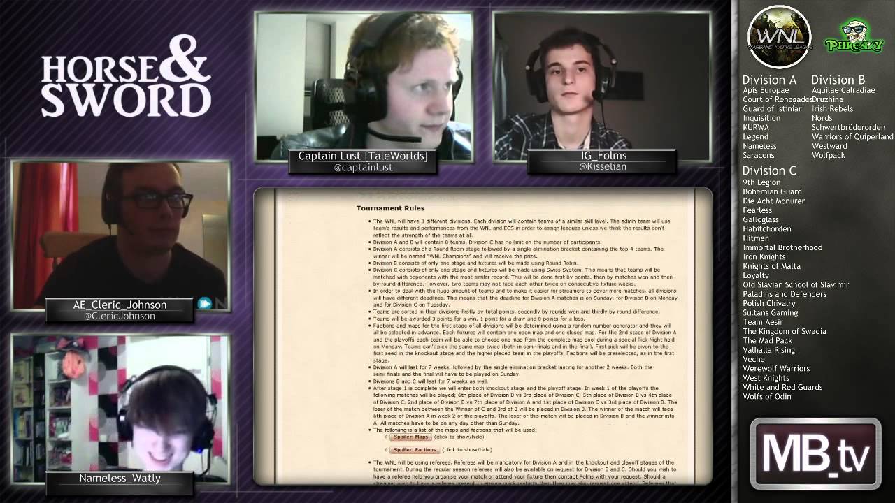 Horse&Sword | EP009 with @captainlust @Kisselian, Nameless_Watly and @ClericJohnson