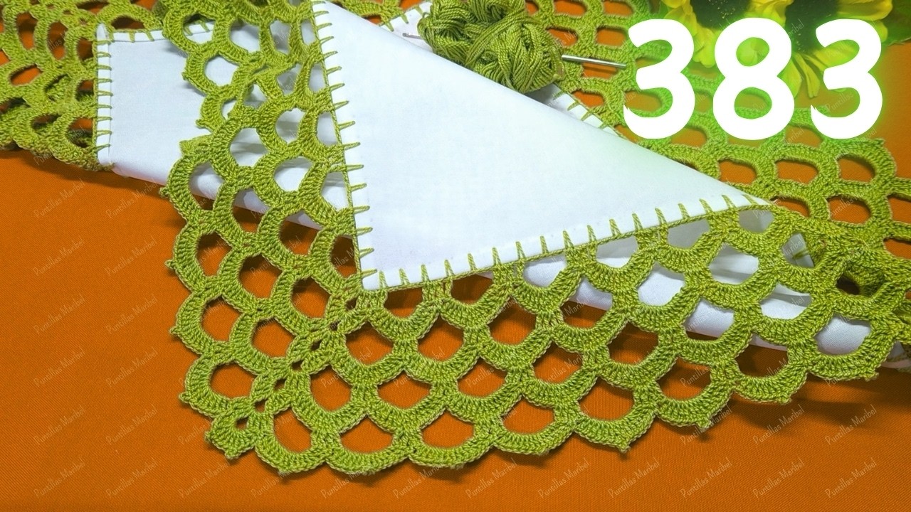 Luce esta bonita puntilla de onditas para que tus servilletas se vean INCREÍBLES 🌺383