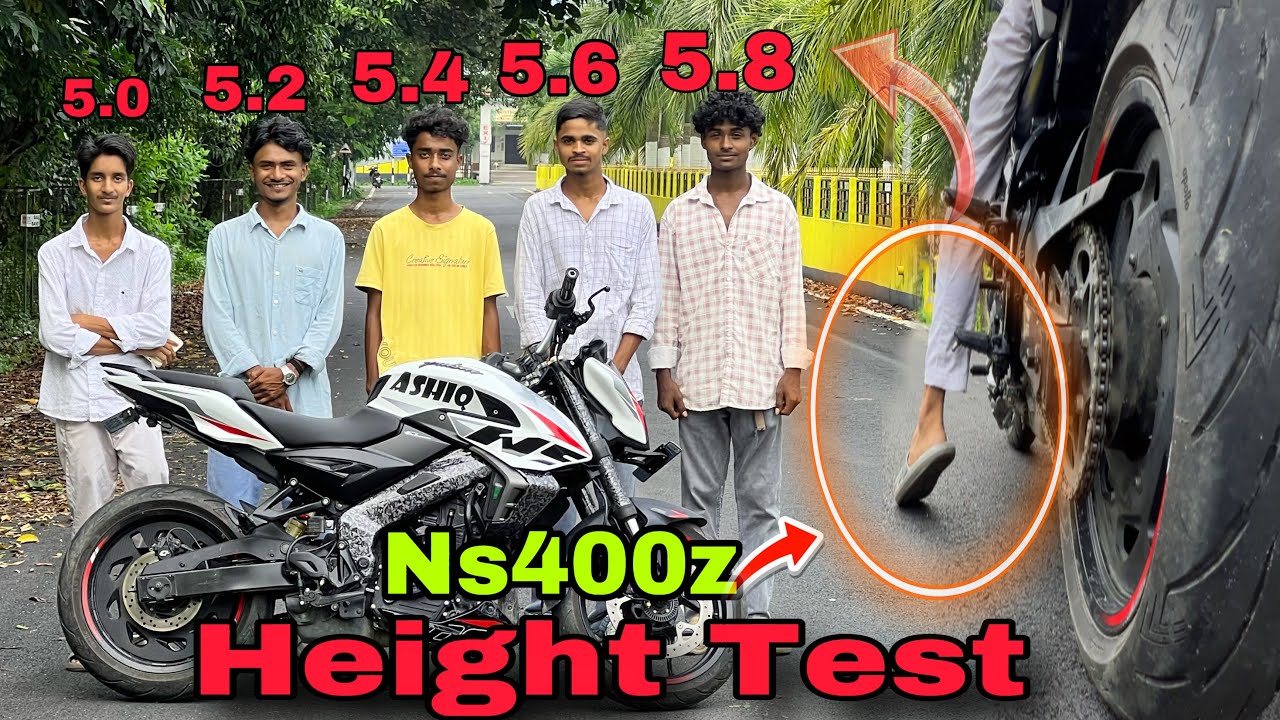 Ns400z bike Height Test 😱🤯// Minimum Height for Ns400z bike 💫 #ns400z