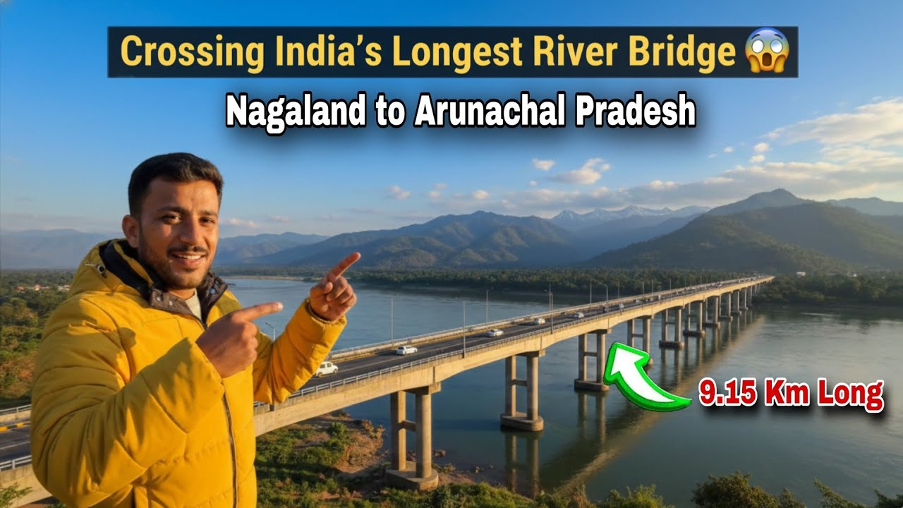 Crossing India’s LONGEST River Bridge | Nagaland to Arunachal Pradesh | Dambuk Orange Festival 
