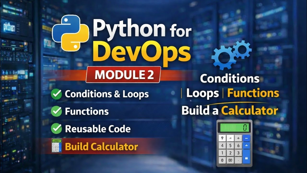 Control Flow, Functions, Loops & Calculator Project | Module 2 | Python for DevOps 🚀