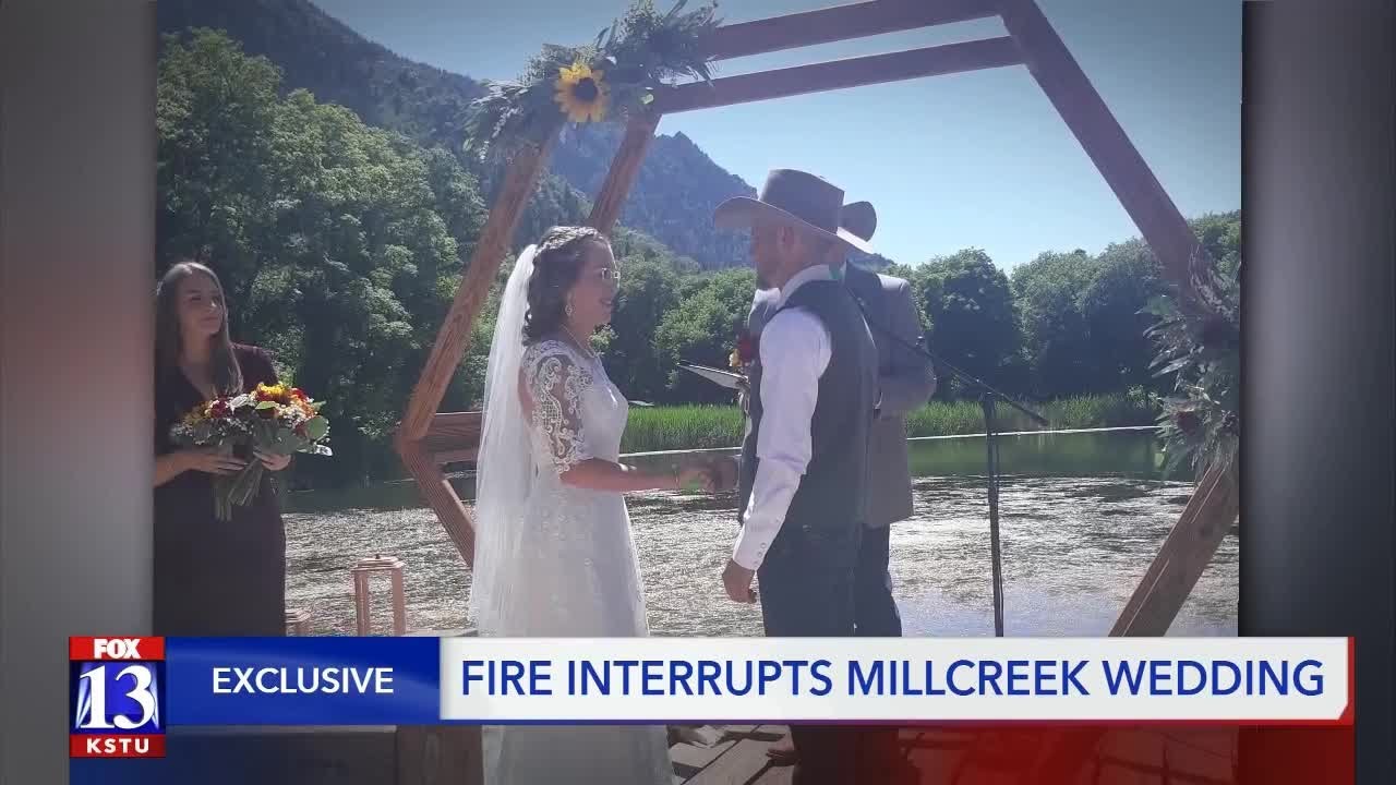Wildfire interrupts wedding in Millcreek Canyon