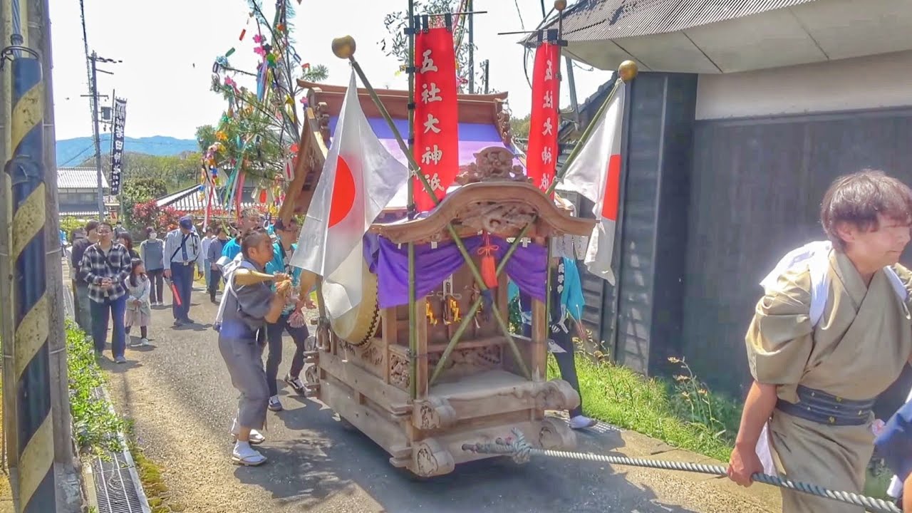 2025.4.26 京都府宮津市 日置祭 出発~ 楽台(屋台) 若田神社 春祭り 太刀振り