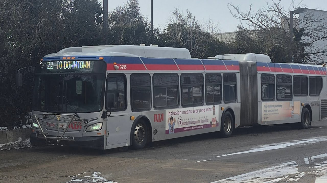 (Retiring Soon) And Reroute, Rt 22 Lorain to Downtown #3255 2014 New Flyer XD60  
