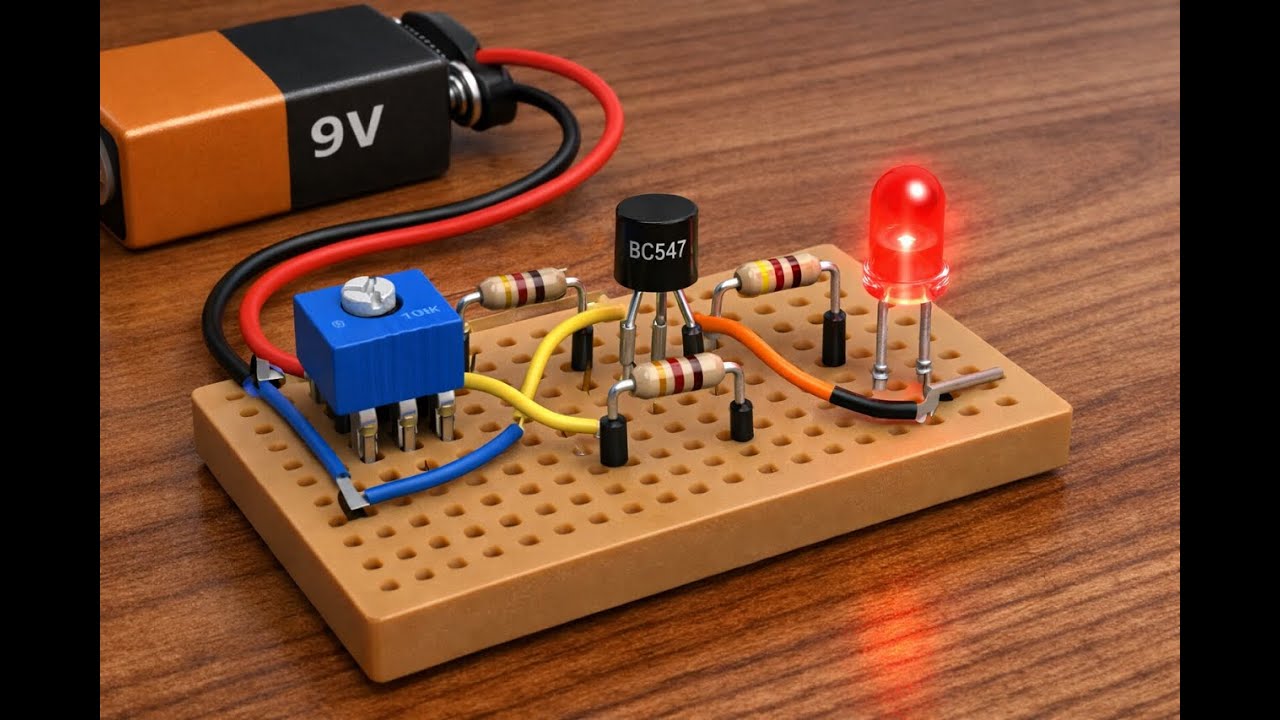 Simple LED Flasher Circuit Using Transistor ​