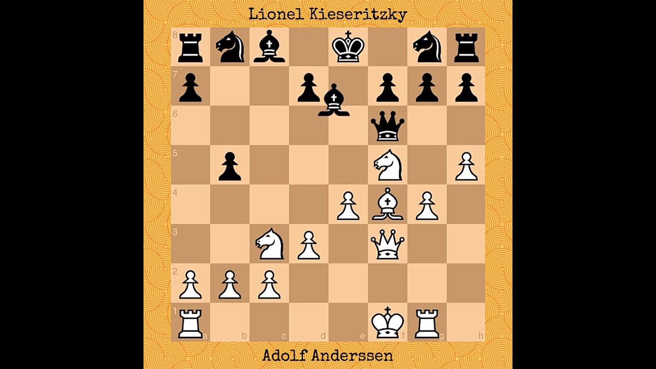 The Immortal Game | Adolf Anderssen vs Lionel Kieseritzky, 1851