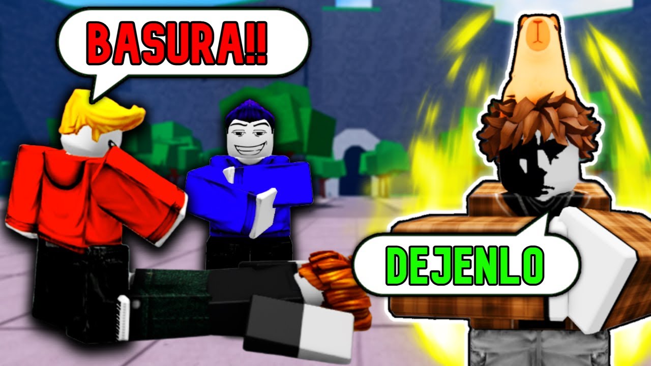 Me Enfrenté a 3 ACOSADORES para Defender a mi Suscriptor en Strongestbatllegrounds 