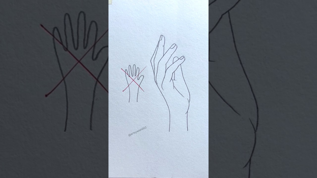 Hand Drawing Tutorial #shorts #shortsfeed #youtubeshorts #art