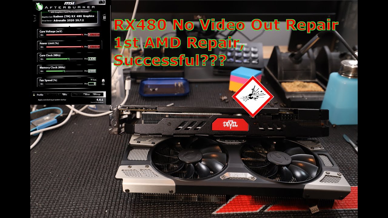 AMD RX 480 No Output repair | Powercolor RX 480 Red Devil (1st AMD Repair Attempt!)