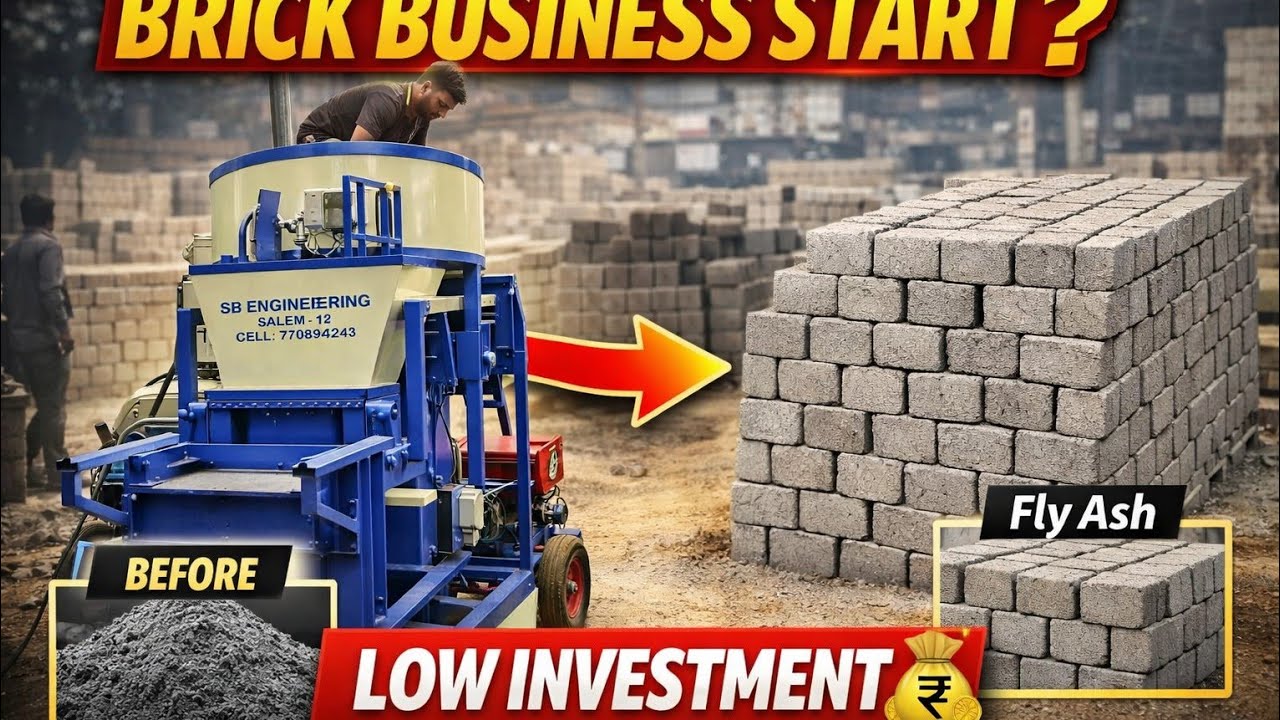 Fly ash brick machine with belt conveyor  7708942243,9842680881