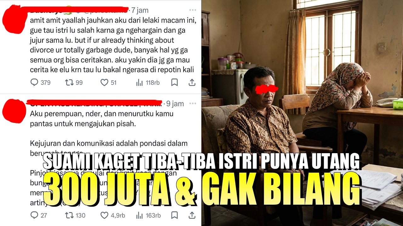 Curhat istri diem-diem ngutang 300 juta di twitter, eh malah ribut standar ganda 😂