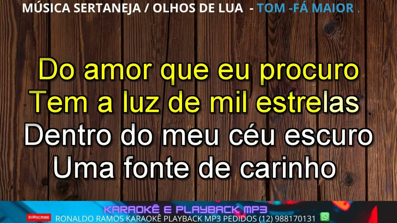 KARAOK&Ecirc; - OLHOS DE LUA   -Eduardo Costa -  PLAYBACK .