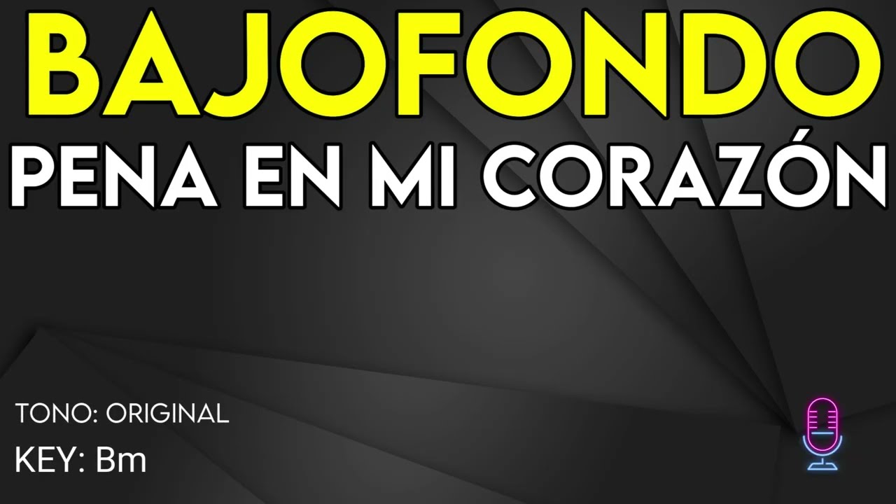 Bajofondo - Pena En Mi Corazón - Karaoke Instrumental