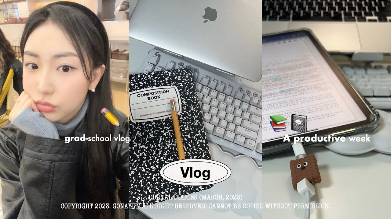 (Eng) 𝐒𝐭𝐮𝐝𝐞𝐧𝐭 𝐃𝐢𝐚𝐫𝐢𝐞𝐬 | 대학원 일상, 공부 브이로그, 긍정과 감사의 힘, 루틴 찾아가기, 목감기 때매 스터디 모두 취소한 일주일ㅠㅠ