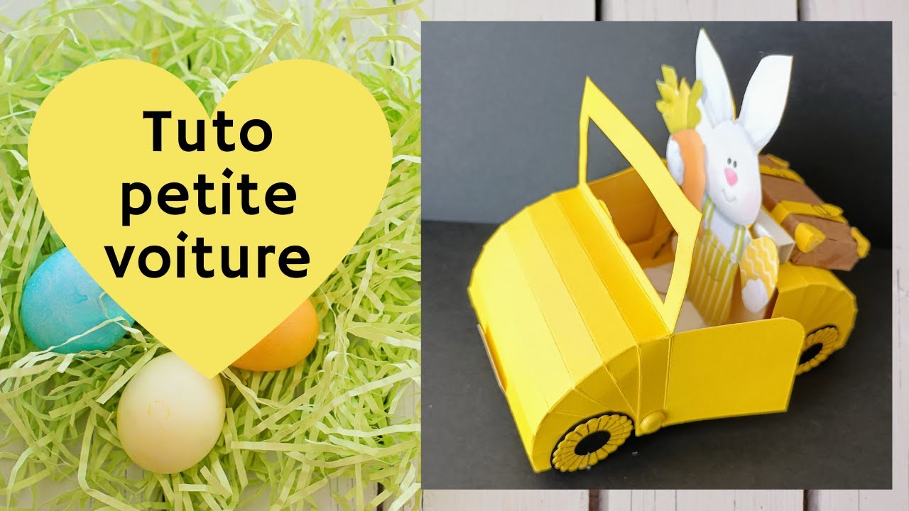 TUTO petite voiture de pâques 😊#scrapbooking #tuto
