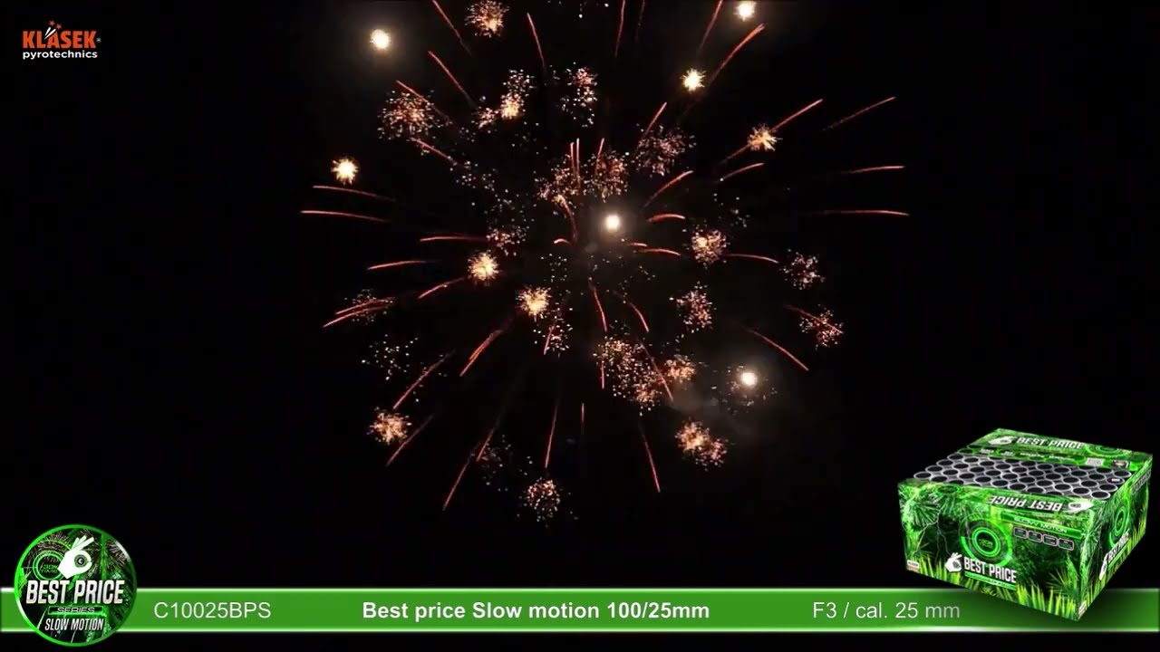 C10025BPS Pyrotechnika Kompakt 100ran / 25mm Best Price Slow Motion | Colosus