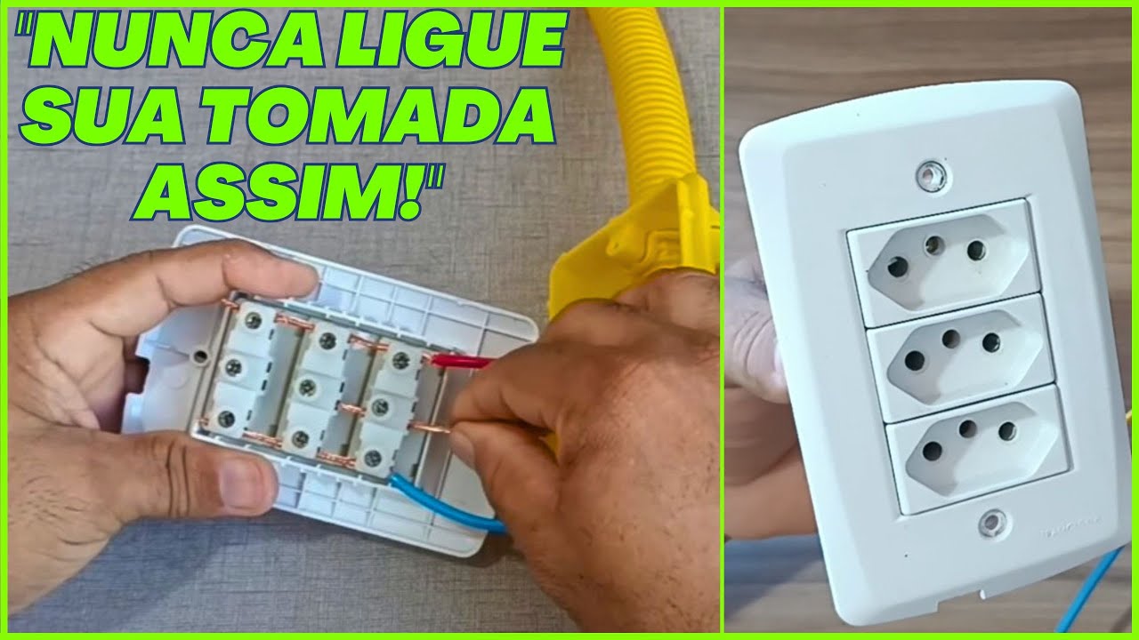 Como instalar tomada Tripla (FORA DAS NORMAS) funciona mas?