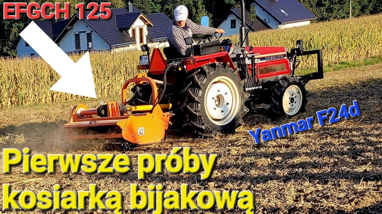 Pierwsza pr&oacute;ba kosiarki bijakowej EFGCH 125 YANMAR F24D