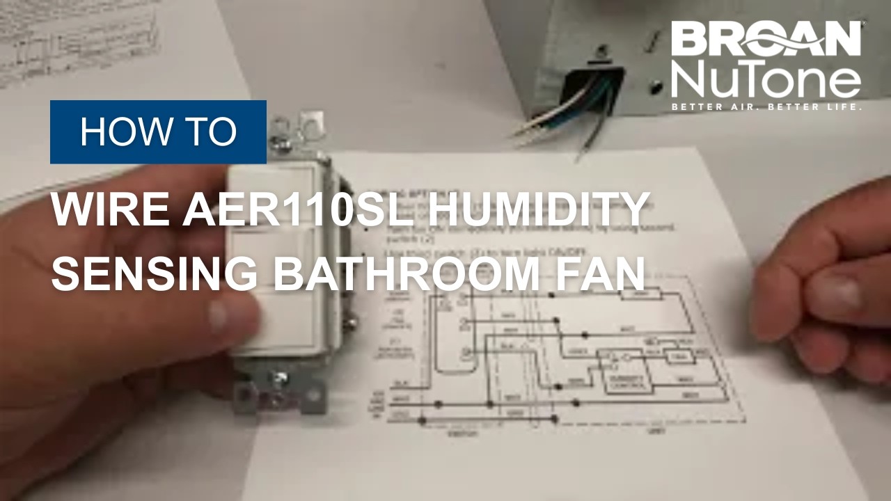 How to Wire Broan AE110SL Humidity Sensing Fan