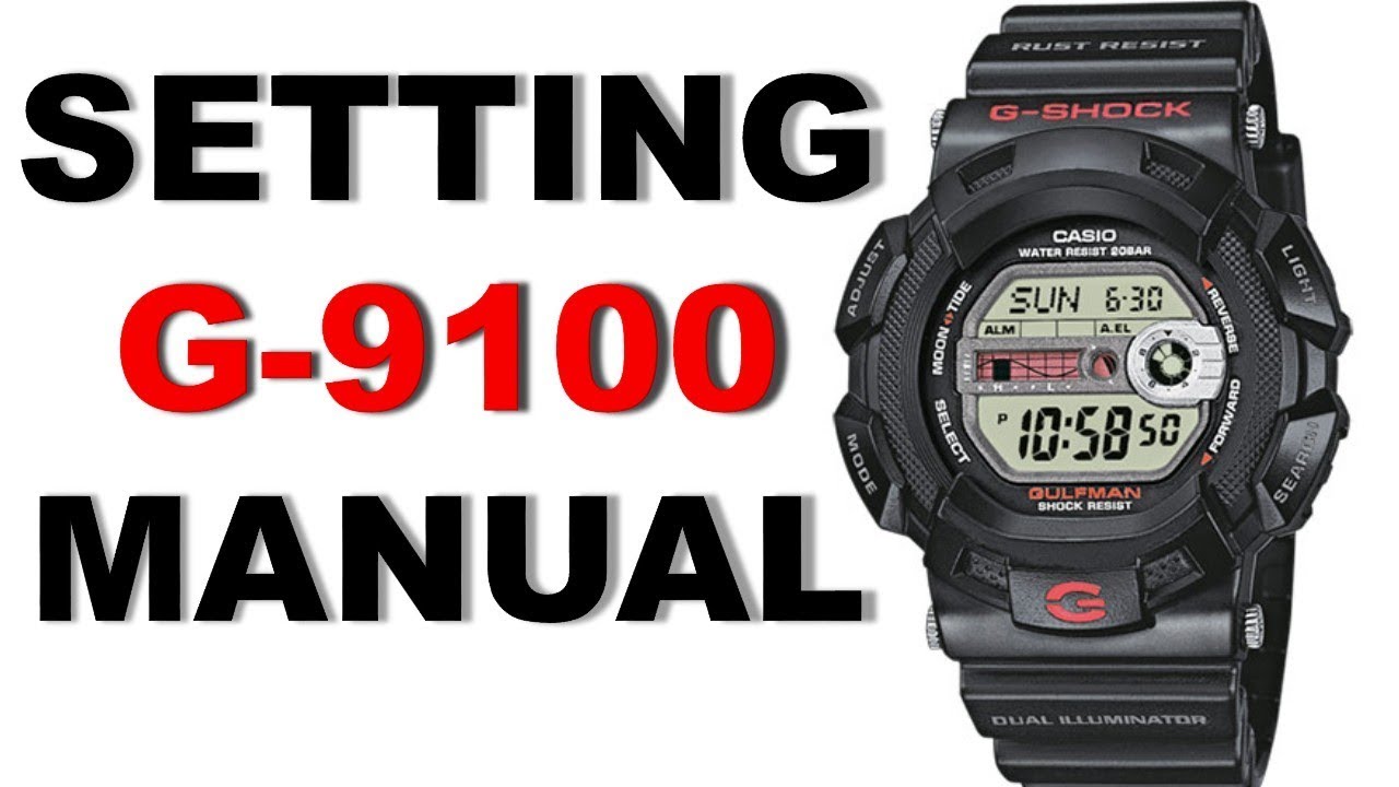 Настройка G-Shock Gulfman G-9100 руководство 3038