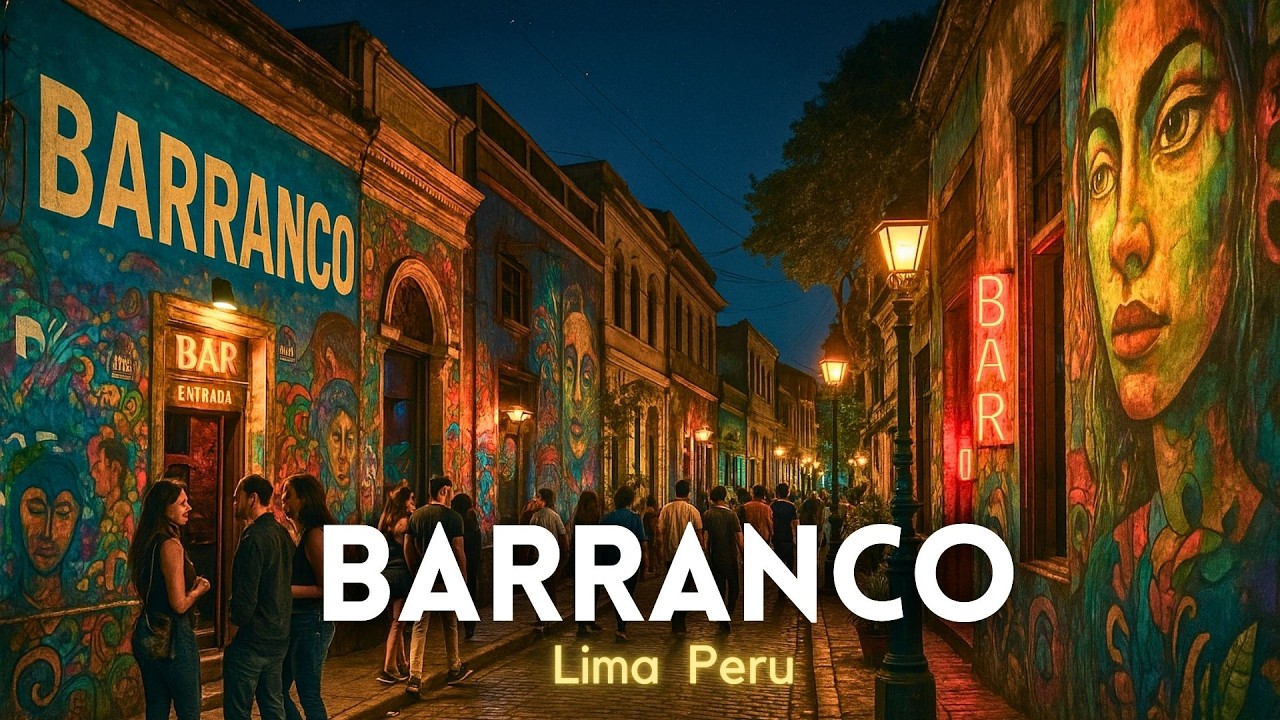 Barranco Lima Peru at Night 2025 4K 🇵🇪 Bohemian Nightlife, Bars, and Street Art 🌙Bridge of Sighs