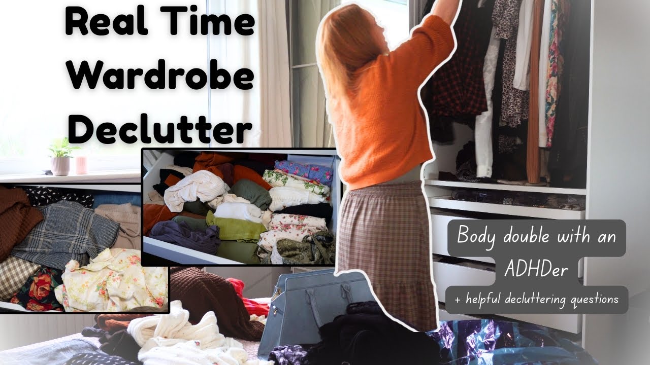 Declutter My Wardrobe With Me 👗| Real Time Closet Clear Out | Body Doubling