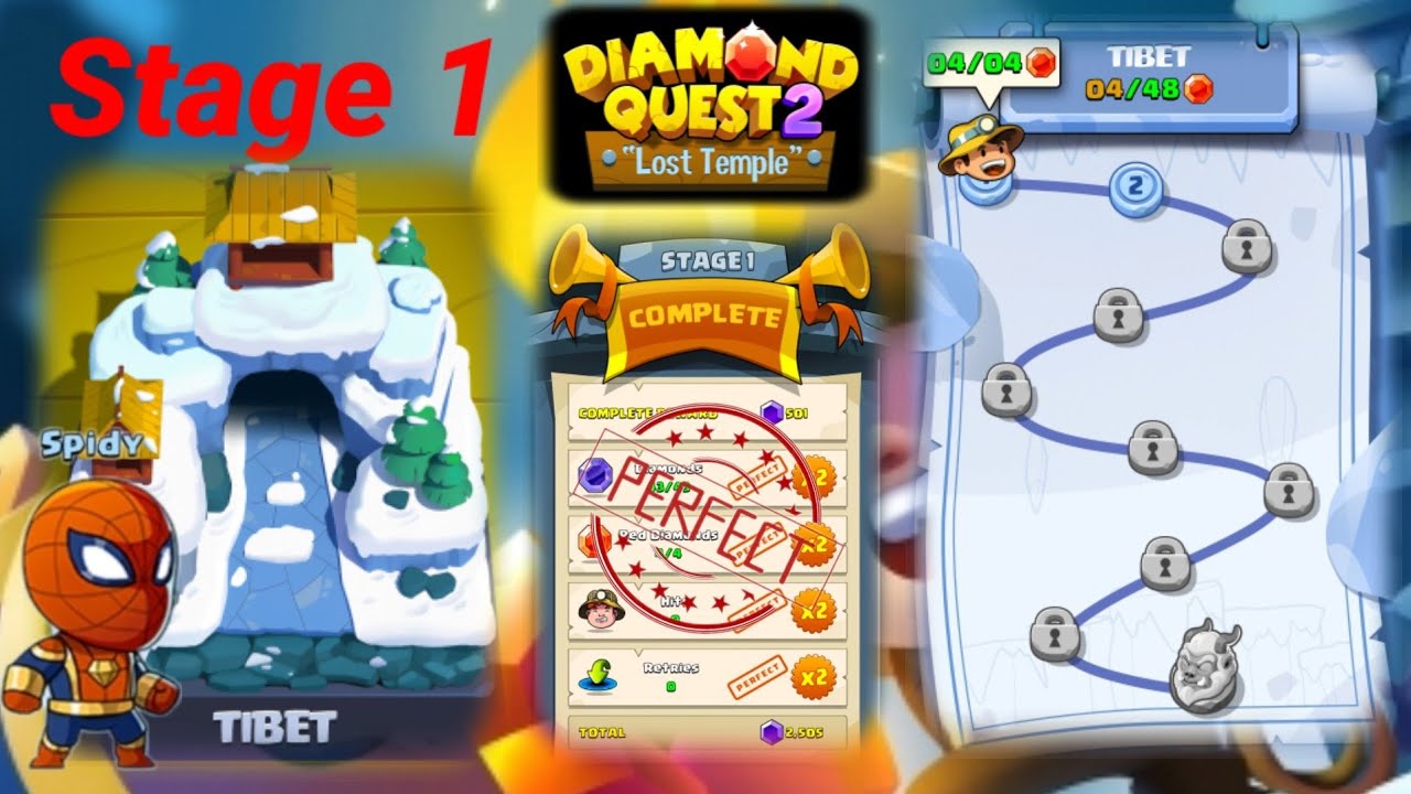 Diamond Quest 2 The Lost Temple Tibet Stage 1
