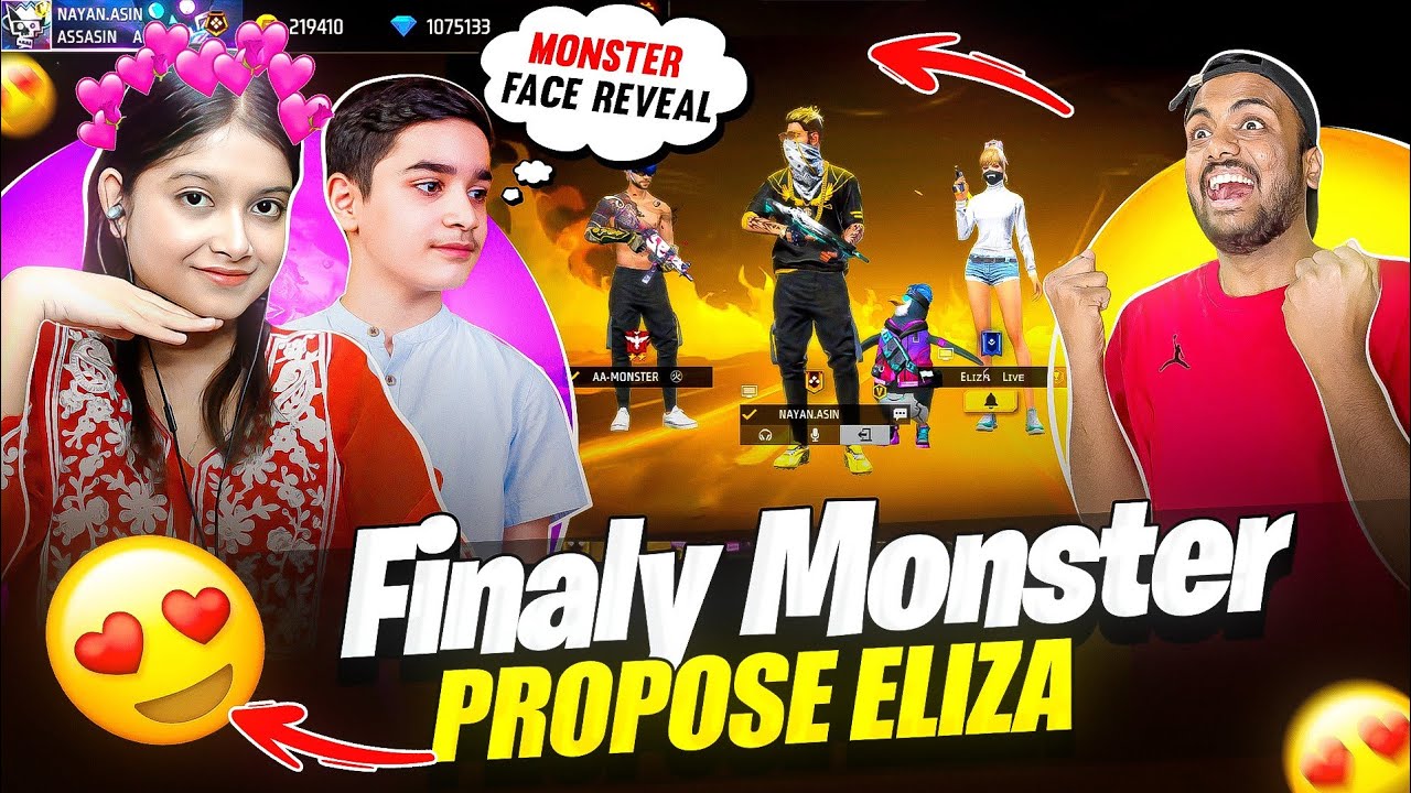 Monster Face Reveal ? Propose Eliza 😱 Gone Wrong Live Stream Snipe Of Eliza - Garena Free Fire Max