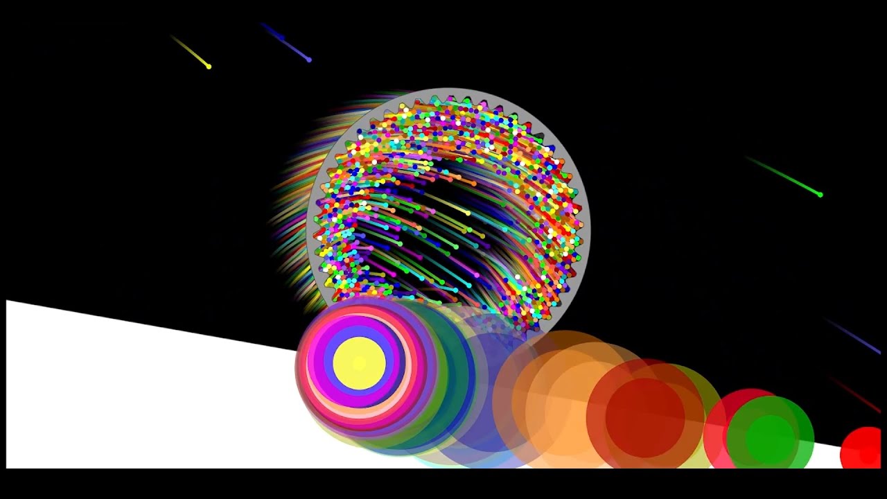 Satisfying Rainbow Liquid Flow 🌈 Physics Simulation (Algodoo)