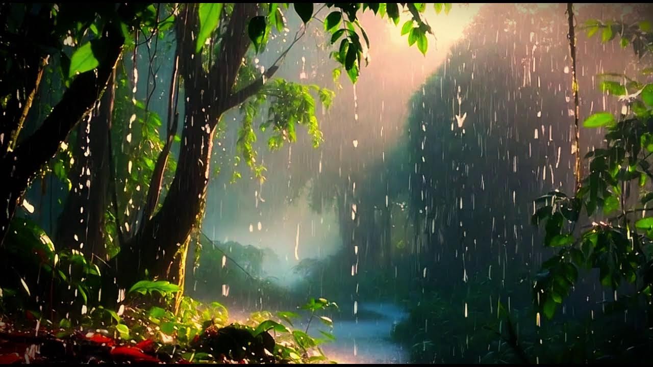 LIVE Tropical Rain Sounds with Relaxing Nature Sounds for Sleeping | Cozy Rain Experience