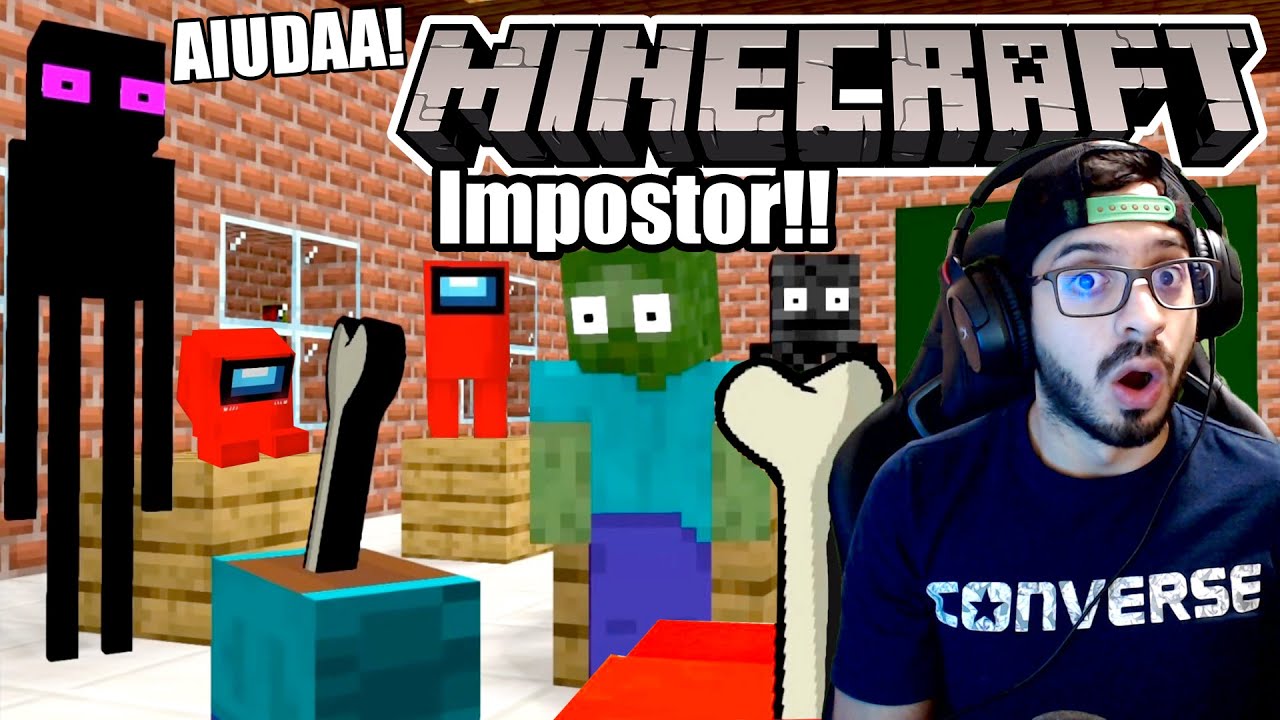 Among Us en Escuela de Monstruos de Minecraft | Quien es el Impostor Minecraft | Video Reacción