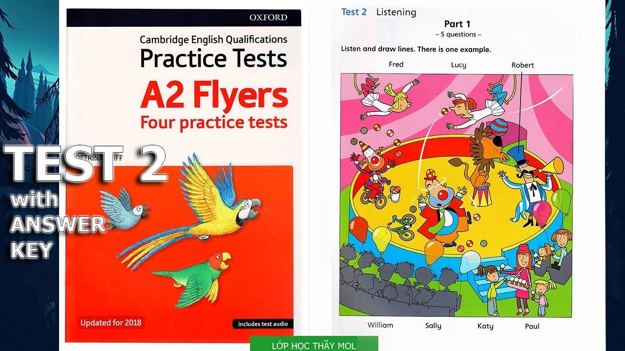 Flyers OXFORD Four Practice Tests - Listening Test 2 | Lớp Học Thầy Mol