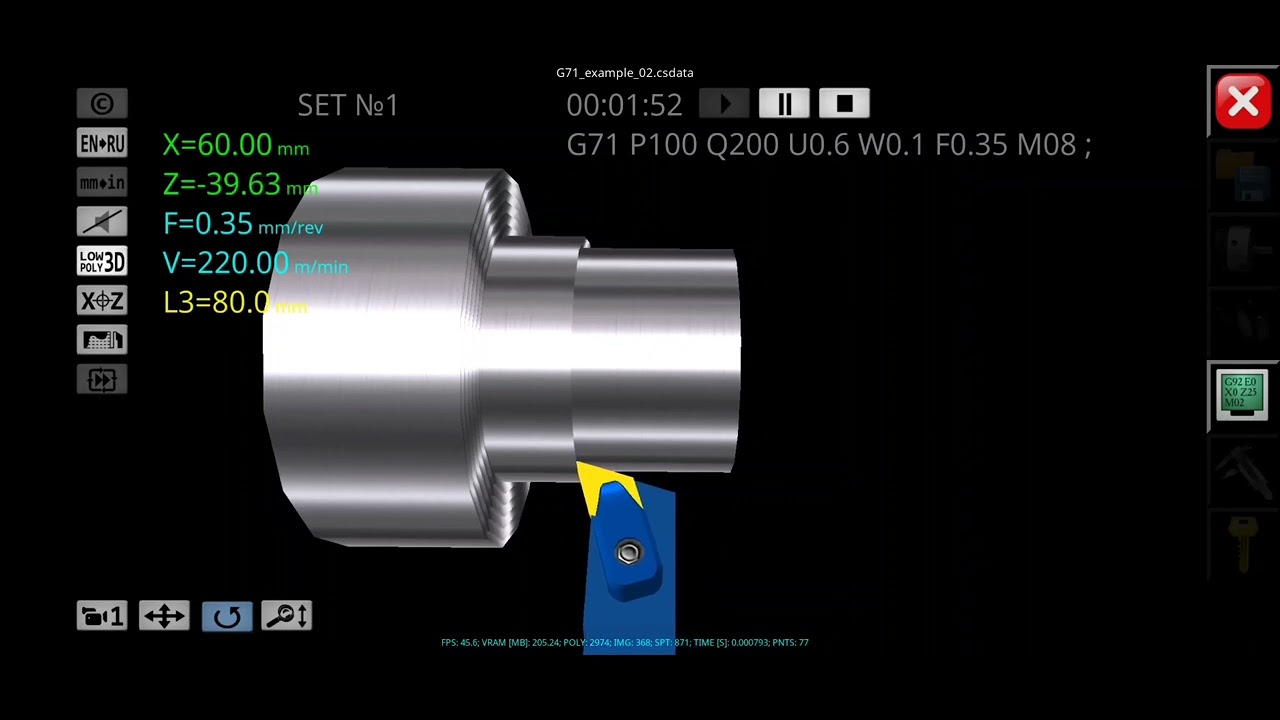 Cnc programming step turning