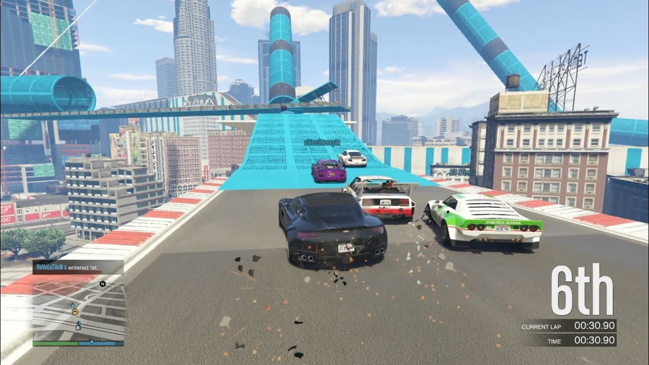GTA 5 Online (XB1) | Cunning Stunts Races DLC #2 w/ Loops, Jumps, Funny Moments, & Crashes