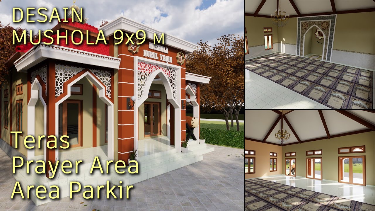 Desain Mushola 9x9 Meter