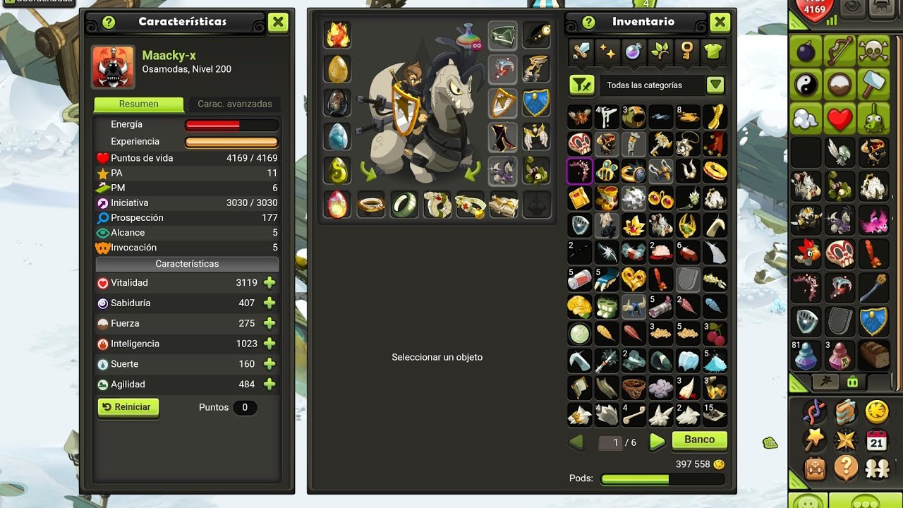 Maacky-x, Osamodas lvl 200, servidor Blair 