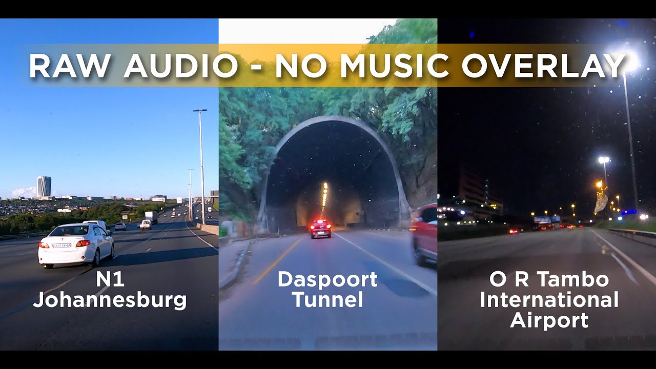 No Music - Night Drive in Pretoria and back to Johannesburg | South Africa #DriveWithMe #citydrive