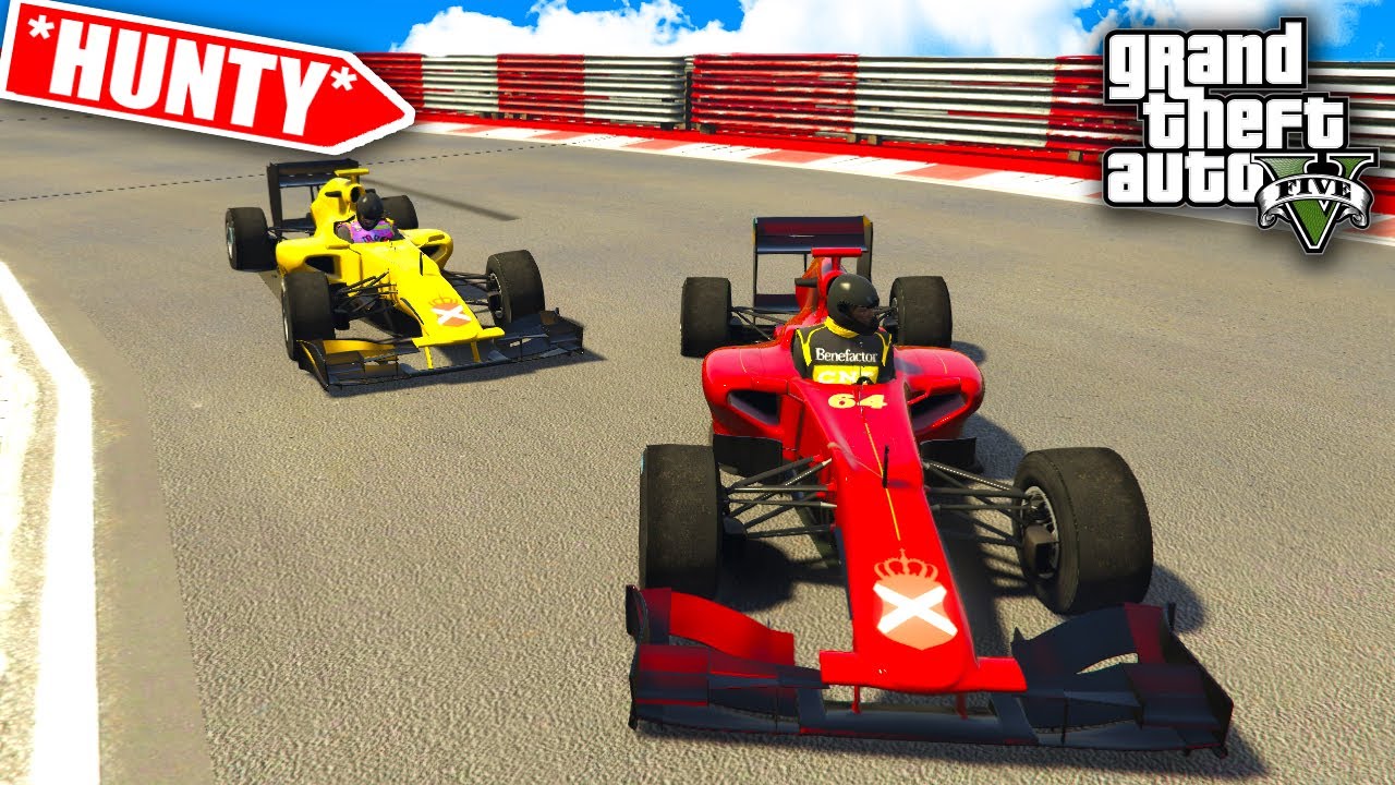 GTA 5 Online - Szalony  WYŚCIG Formułami! *HUNTY* - Shepard, Hogaty, Sylo & Pax