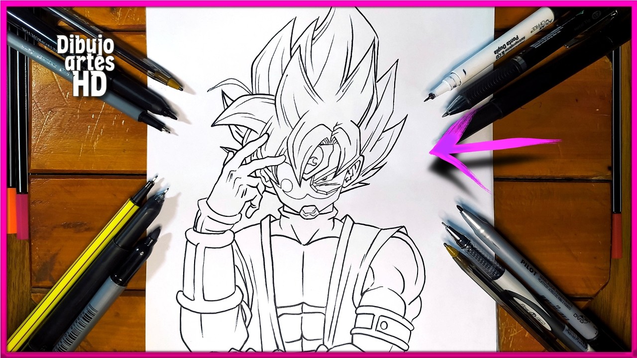 Cómo dibujar a Goku black