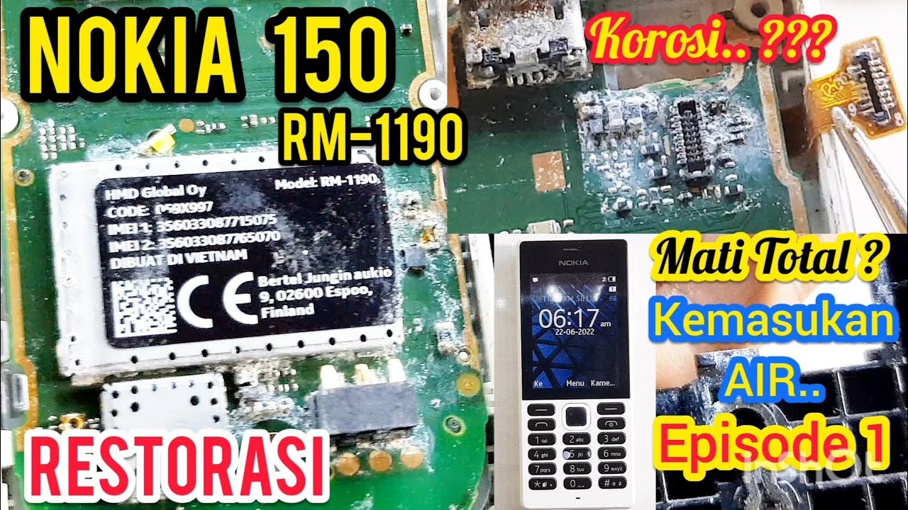 NOKIA 150 RM1190 MATI TOTAL KEMASUKAN AIR 